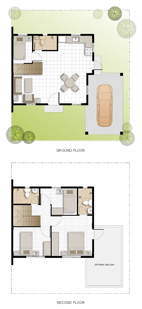 Dana Floor Plan House and Lot in Imus