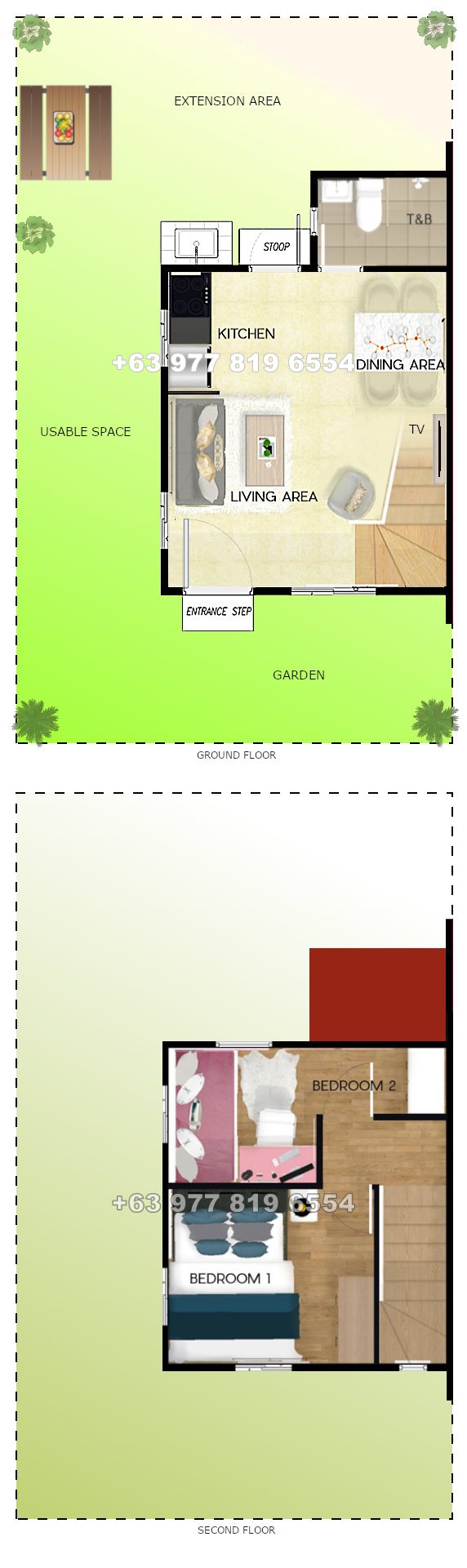 Criselle Floor Plan House and Lot in Imus